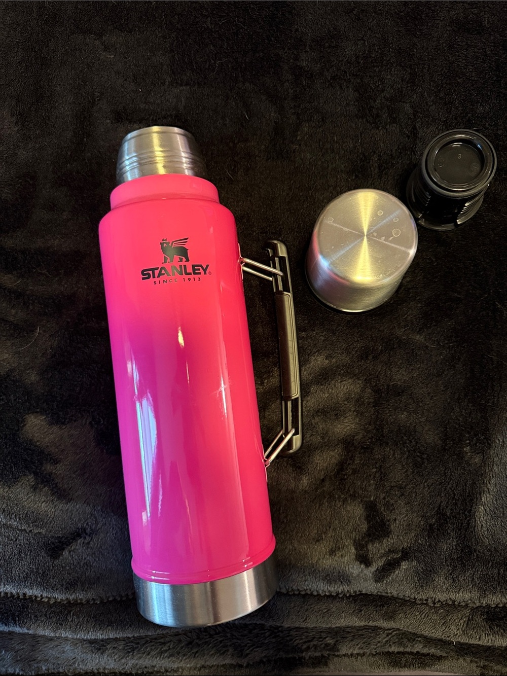 Stanley Pink Classic Vacuum Bottle with Carry Handle